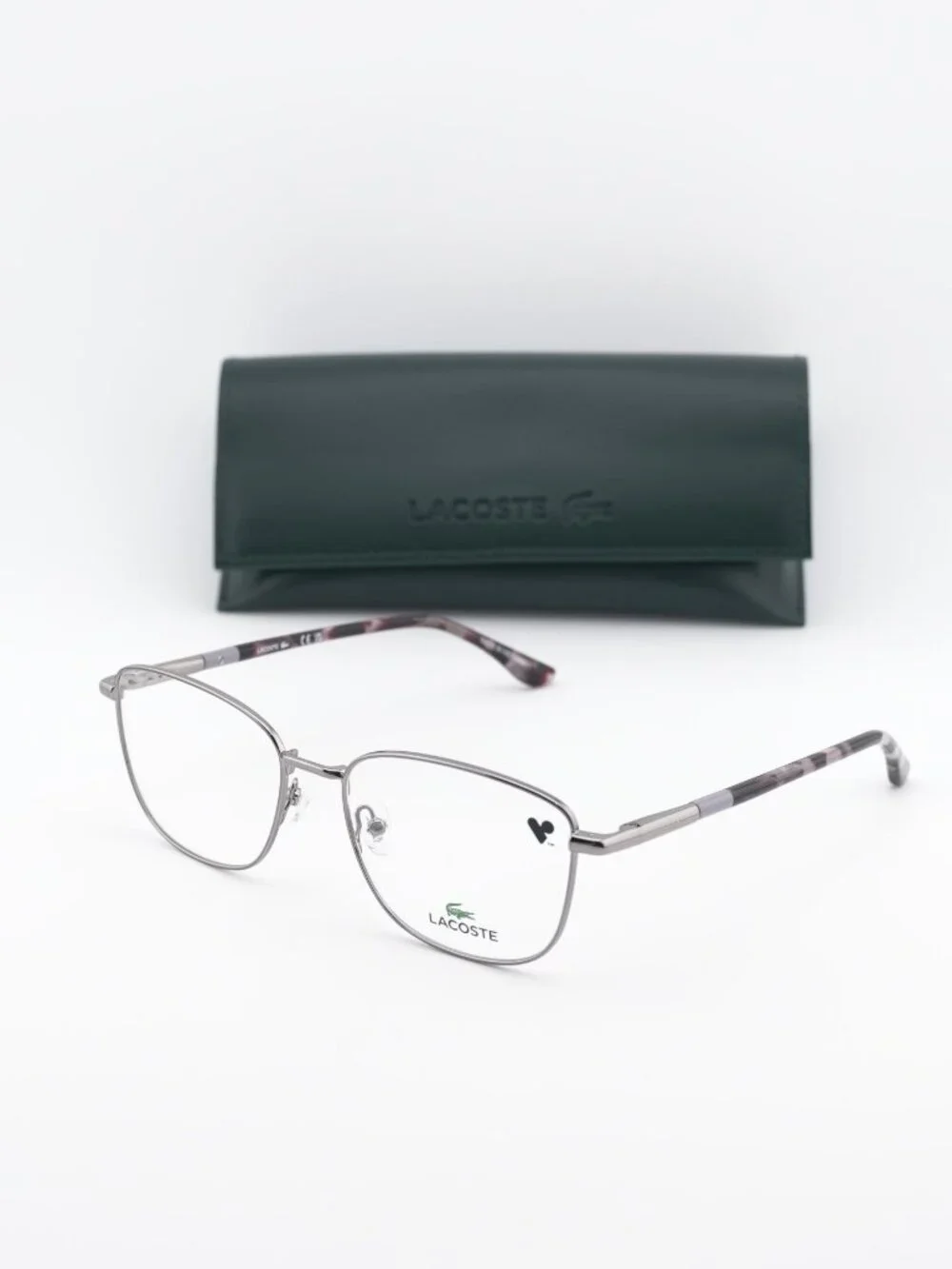 Lacoste L2317 033 Rectangle Eyeglasses 54mm - Gunmetal